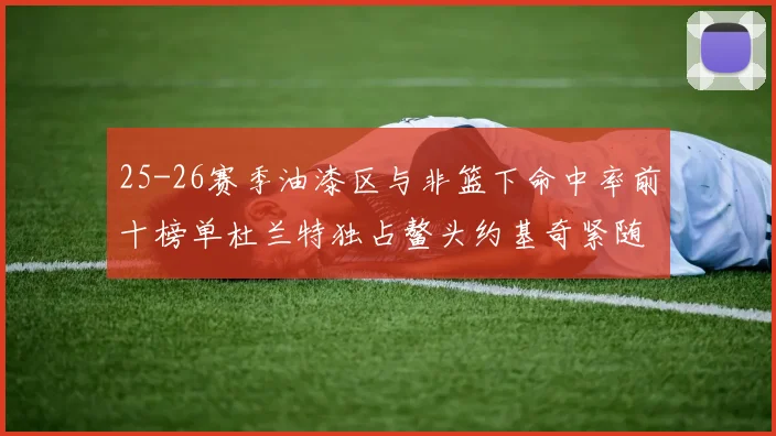 25-26赛季油漆区与非篮下命中率前十榜单杜兰特独占鳌头约基奇紧随其后